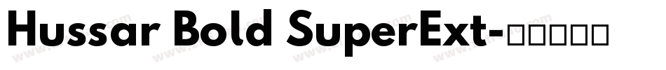 Hussar Bold SuperExt字体转换